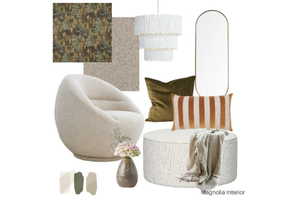 Modern interior mood board, Magnolia Lane Interior Stylist Sunshine Coast
