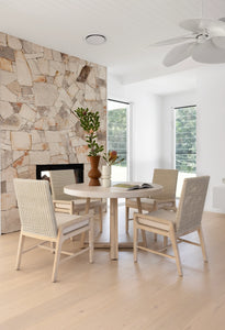 Round concrete dining table in ivory, Magnolia Lane