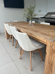 Indoor Hamali Block Timber Dining Table by Uniqwa Furniture