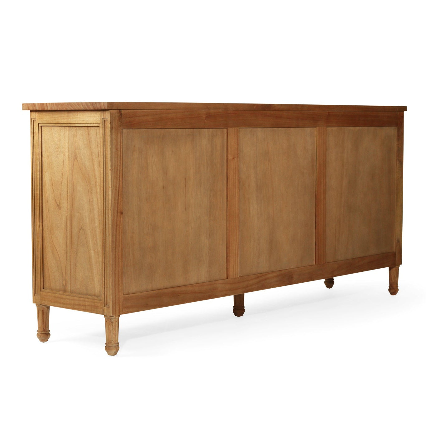 Whitsunday 13 Drawer Dresser in weathered oak, solid white cedar timber bedroom furniture with coastal style. Back perspective.