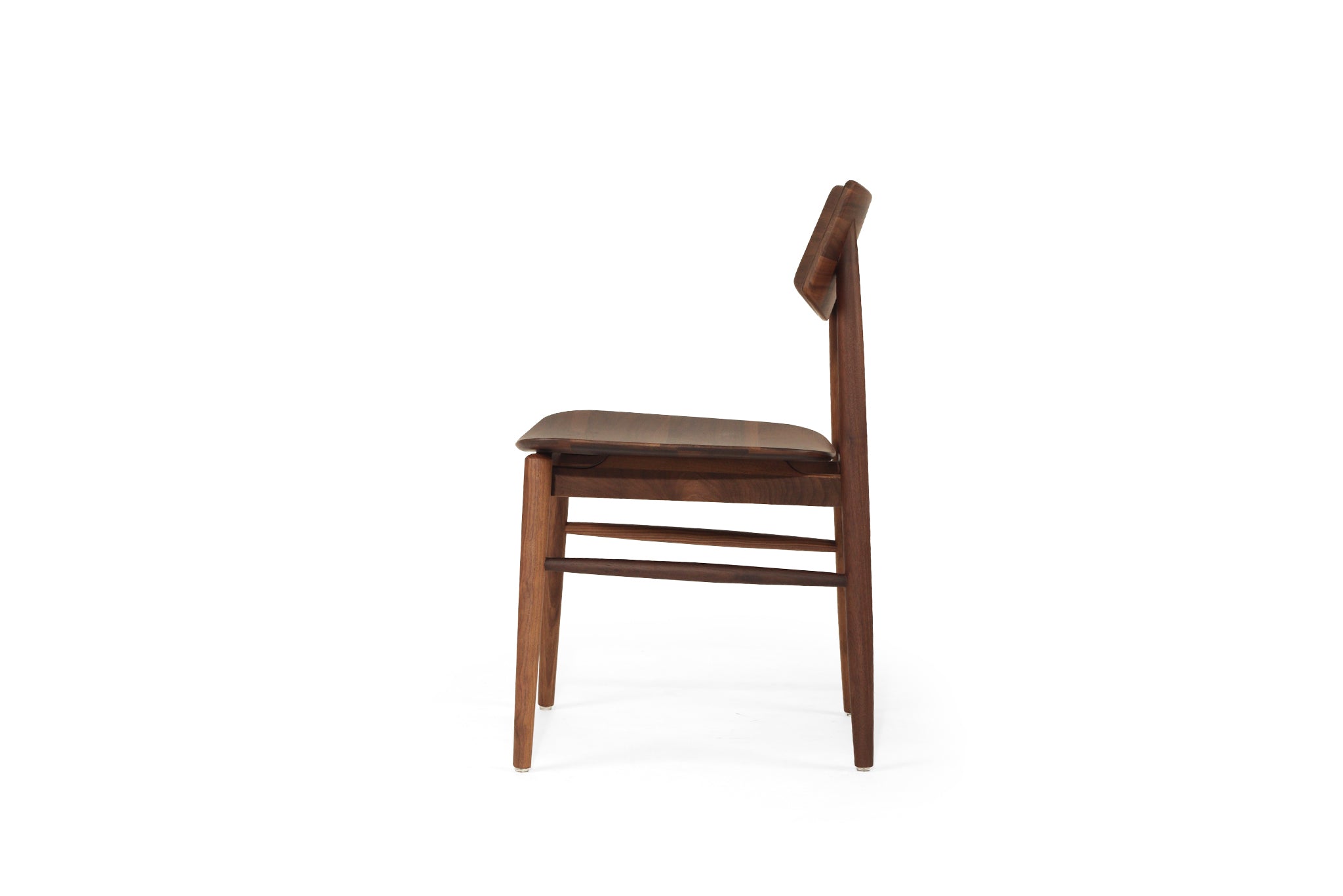 Beautifully crafted dining chair in a solid black American Walnut Frame. Magnolia Lane modern dining furniture 4