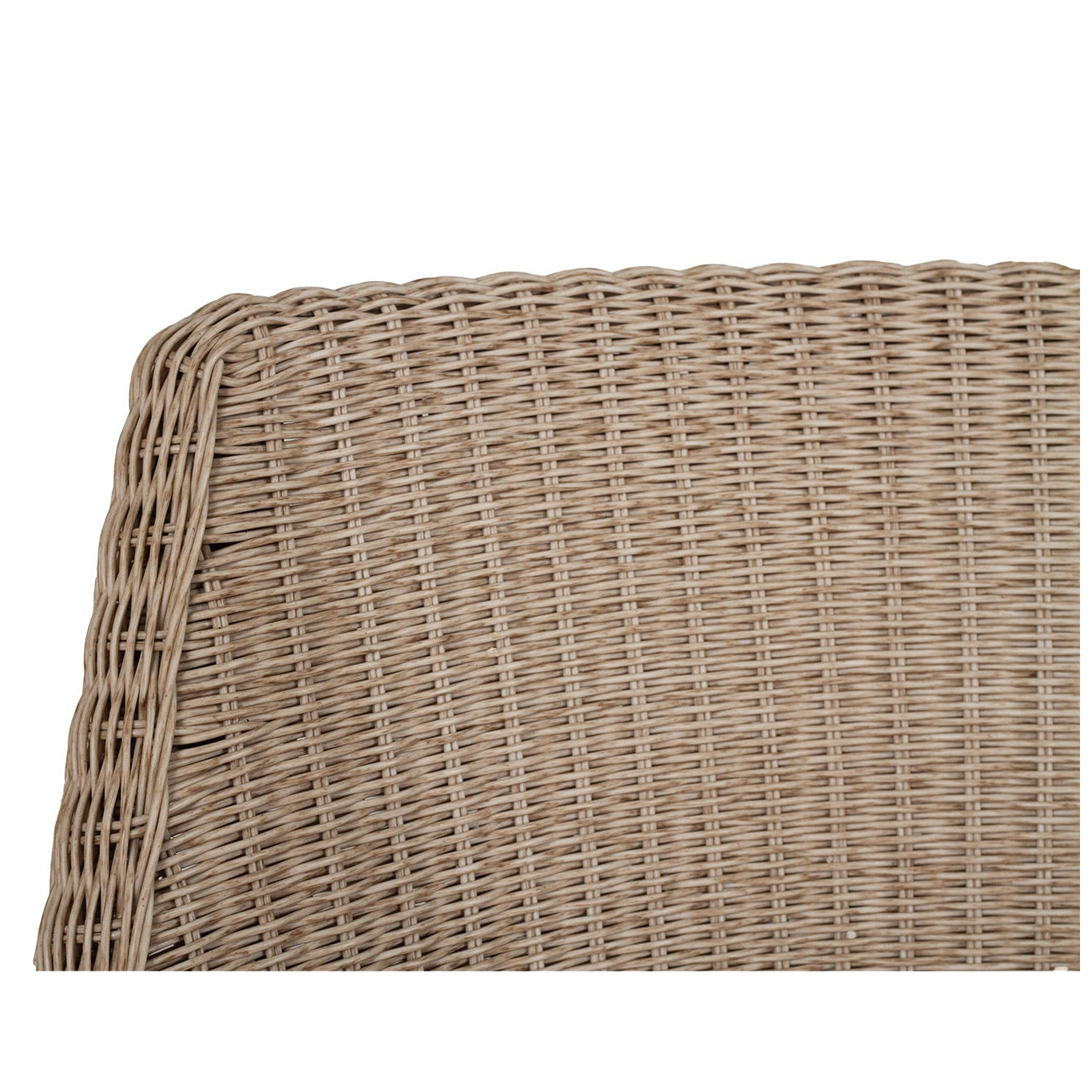 Mushroom Viro synthetic cord detail on Beach House Outdoor Dining Chair - backrest