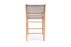 Bondi counter stool with washed grey synthetic cord, Magnolia Lane coastal furniture