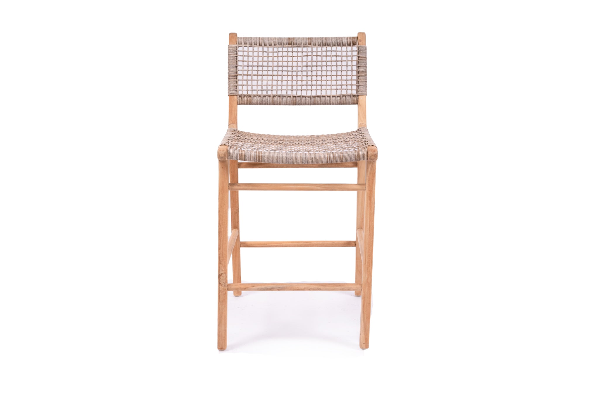 Bondi counter stool with washed grey synthetic cord, Magnolia Lane