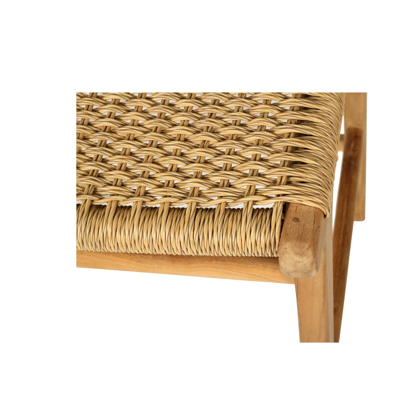Close-up of sand close weave Viro cord detailing on Cable Beach counter stool