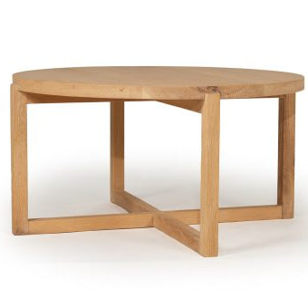 Coast rounhd coffee table made from Amercian Oak, Magnolia Lane modern coastal living