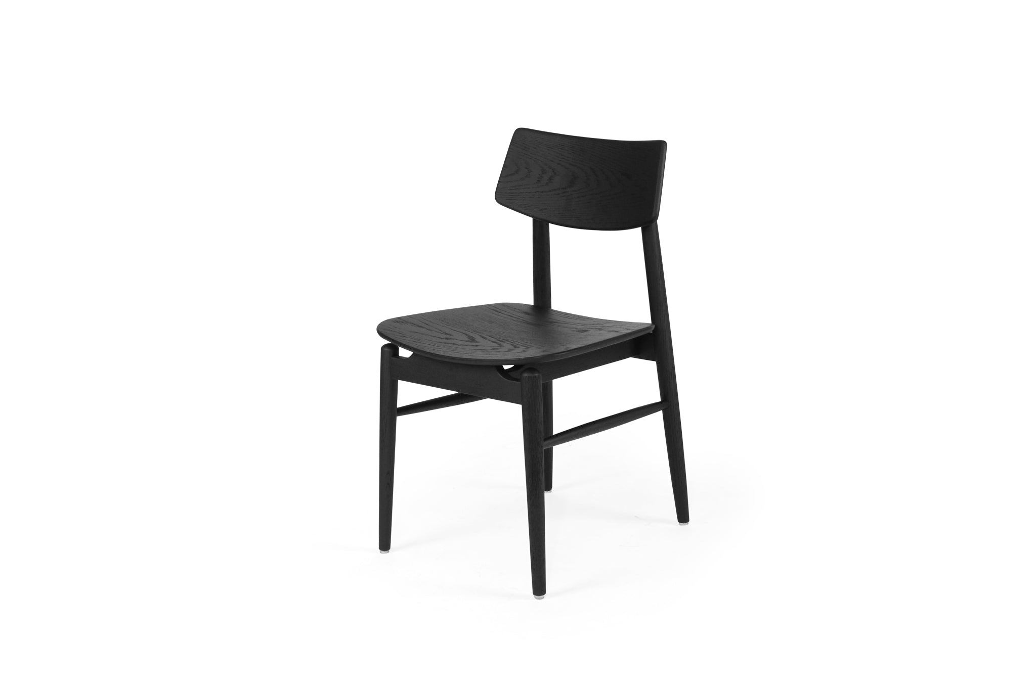 Beautifully crafted dining chair in a solid American Oak Frame with a black finish. Magnolia Lane modern dining furniture 3