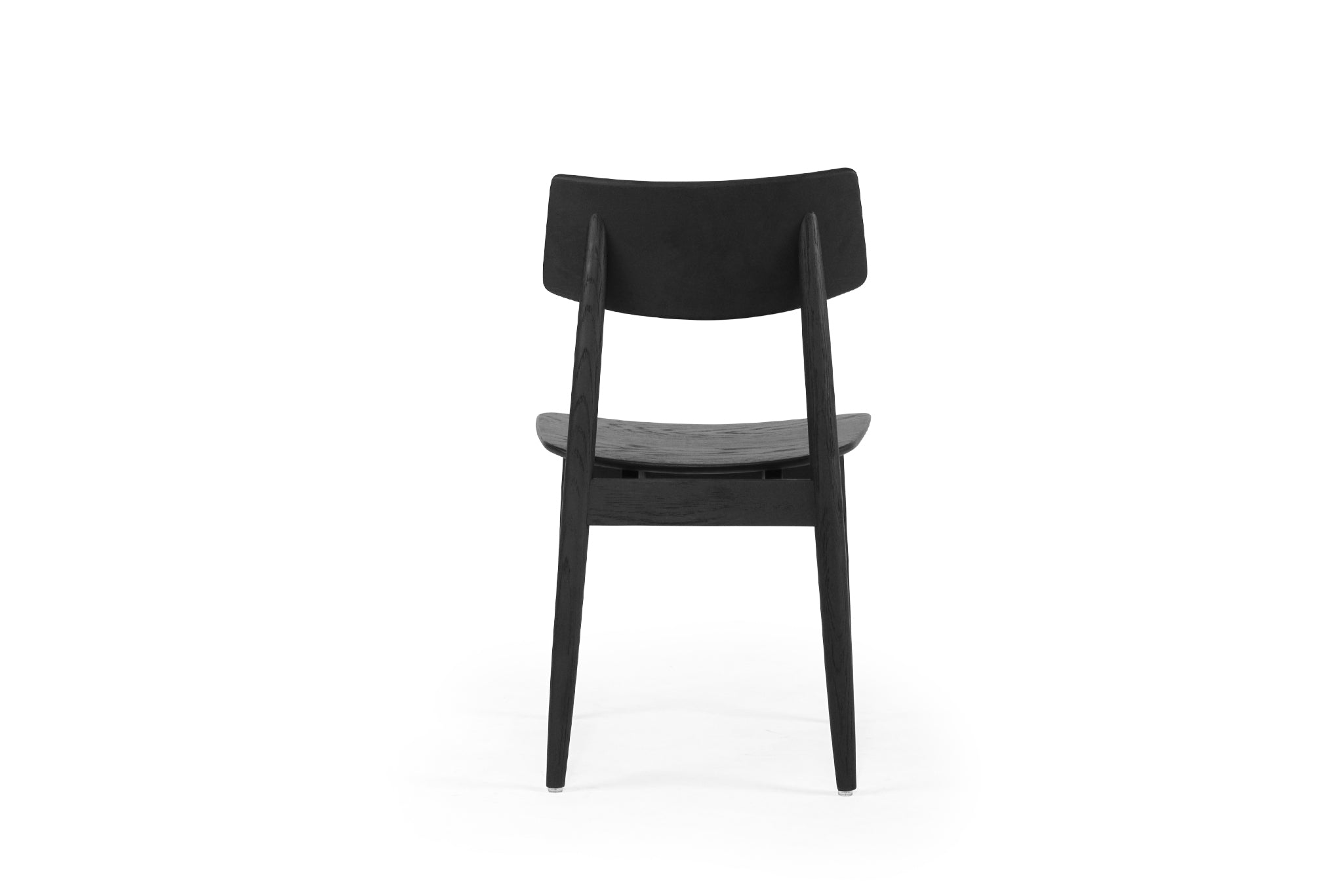Beautifully crafted dining chair in a solid American Oak Frame with a black finish. Magnolia Lane modern dining furniture 6