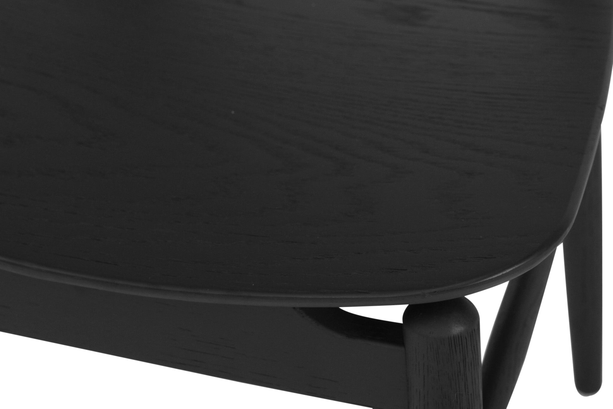 Beautifully crafted dining chair in a solid American Oak Frame with a black finish. Magnolia Lane modern dining furniture 7