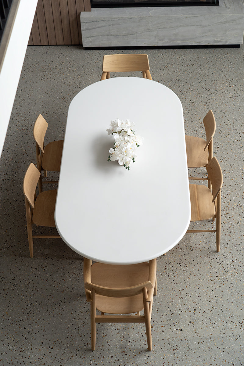 Beautifully crafted dining chair in a solid American Oak Frame in a natural finish. Magnolia Lane modern dining furniture 10