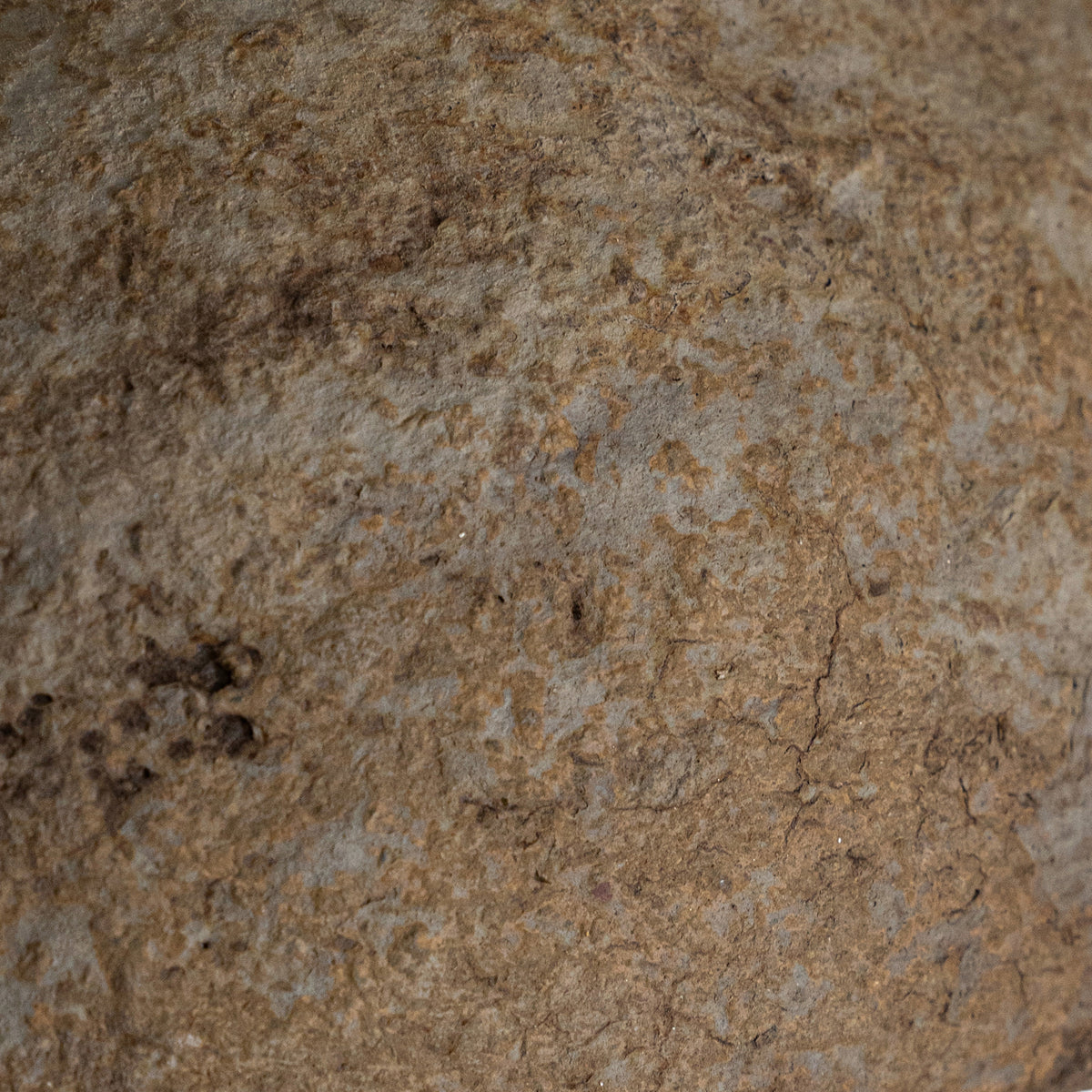 Detailed view of the Khufu Pendant's Dark Roast finish, featuring rich earth-toned colouring, hand-applied texture and unique surface movement 1.