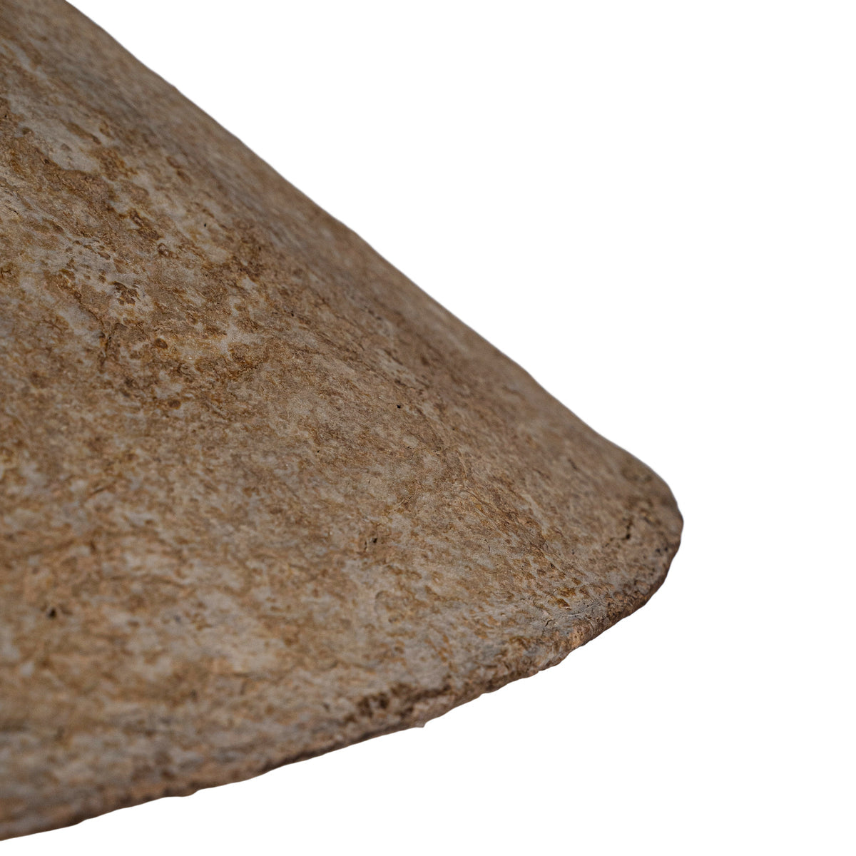 Khufu Pendant Large in Dark Roast finish showcasing layered texture.