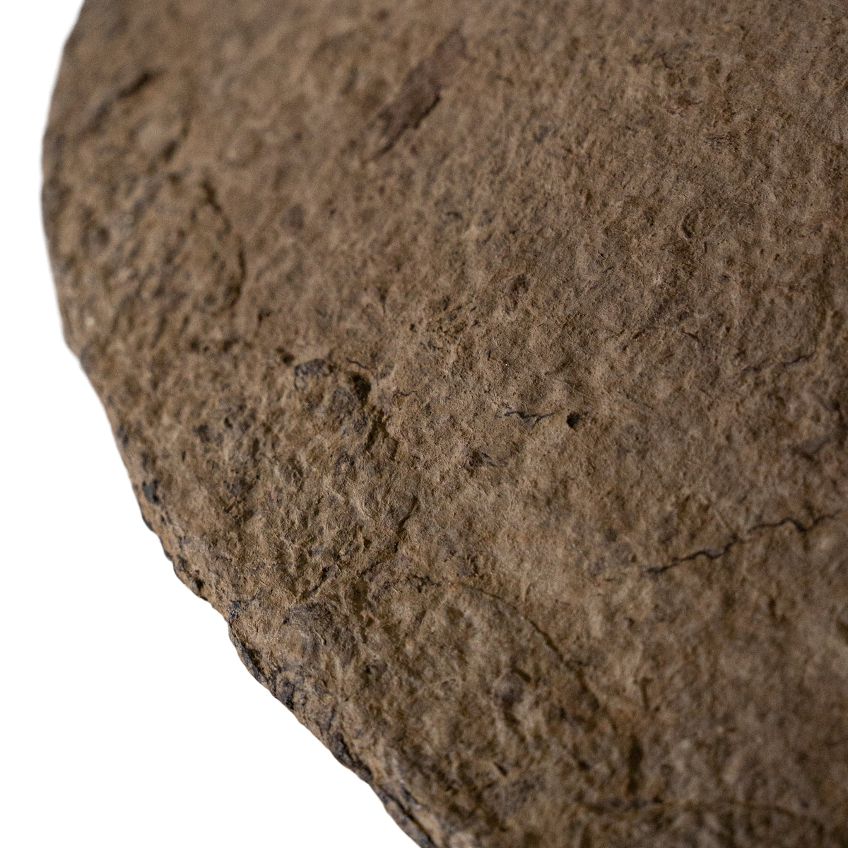 Detailed view of the Khufu Pendant's Dark Roast finish, featuring rich earth-toned colouring, hand-applied texture and unique surface movement.