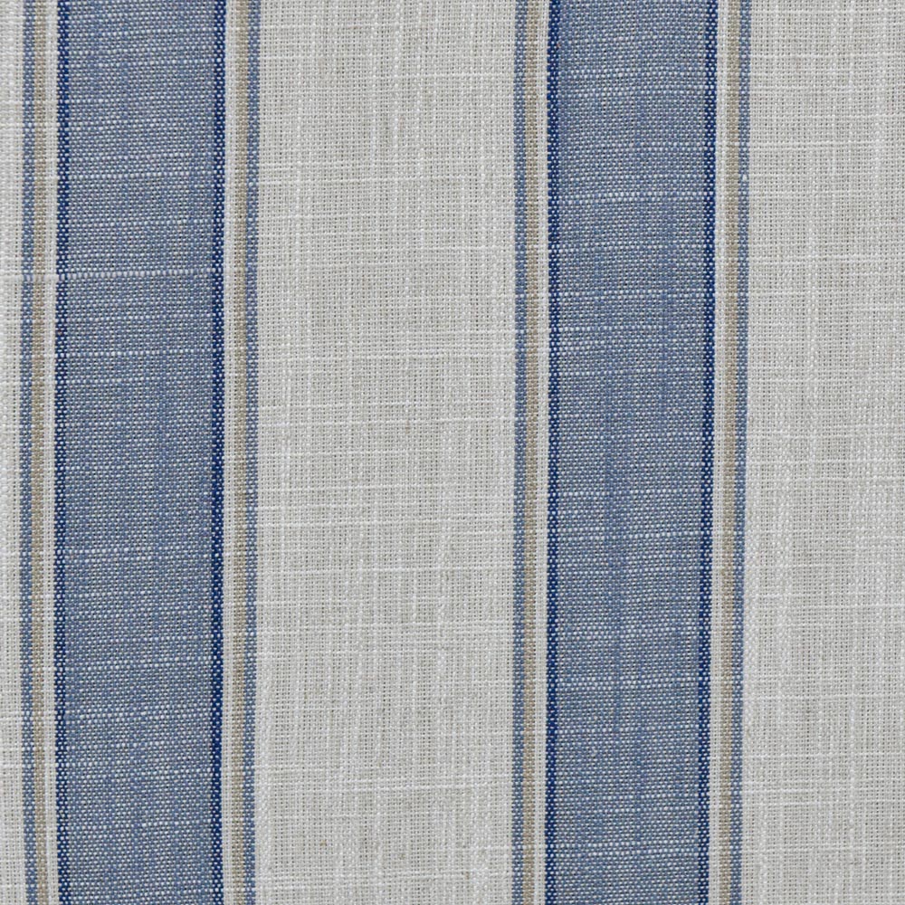 Noosa snuggle occasional chair in Blue Sky Stripe, fabric detail