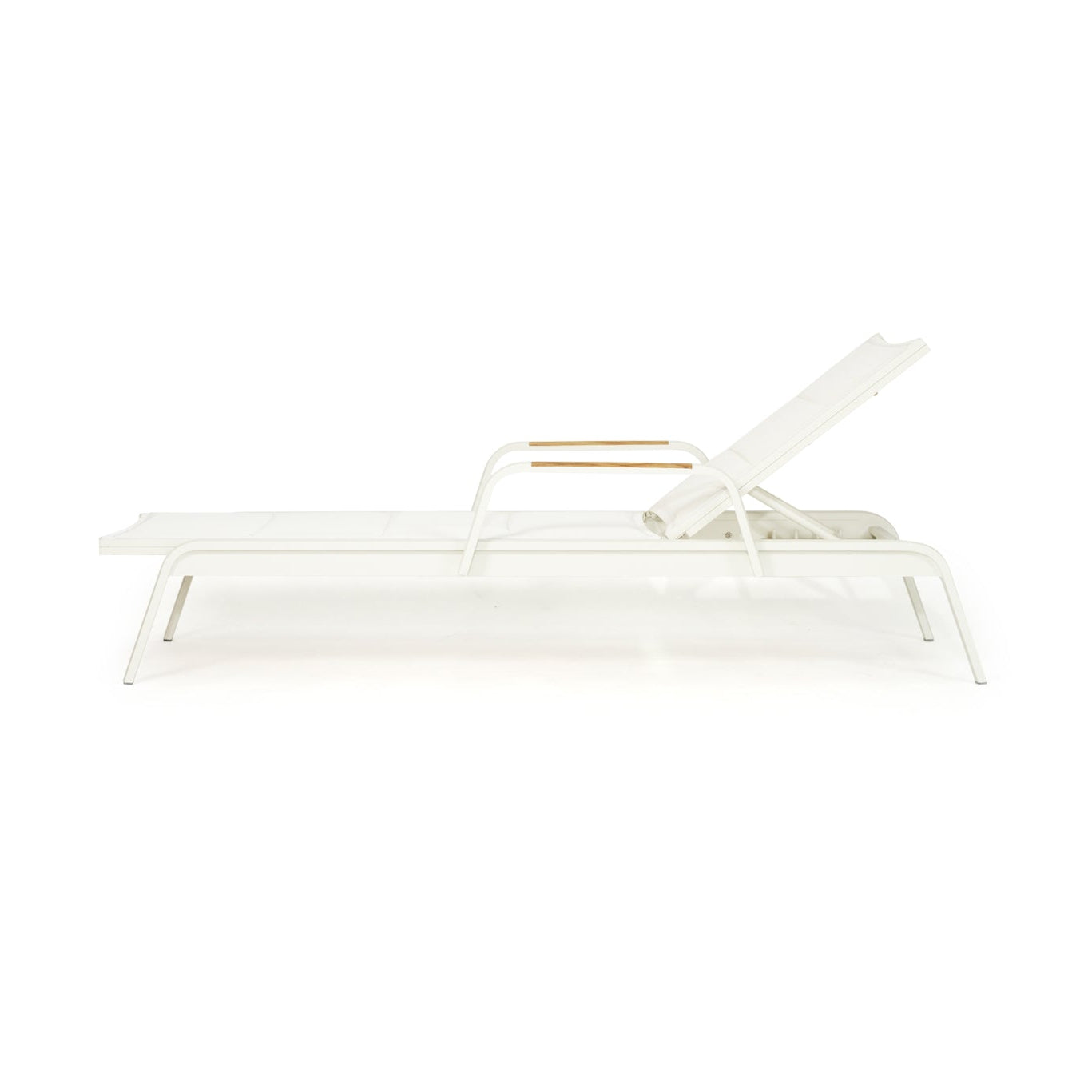Noosa Outdoor Sun Lounger in mid reclining position 1