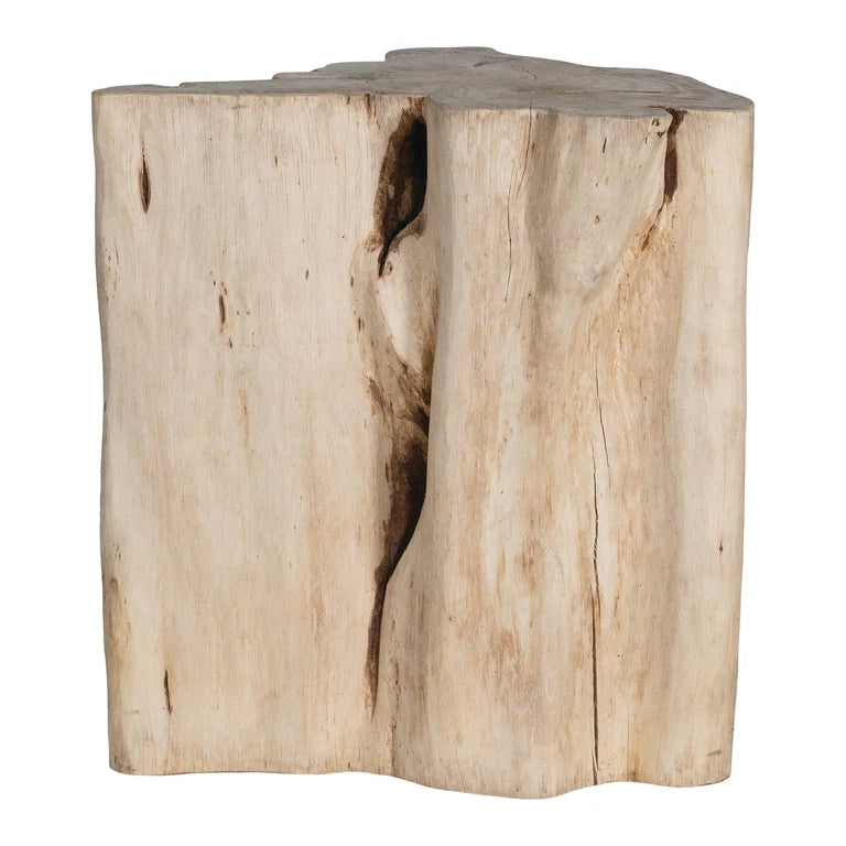 Malani Side Table handcrafted from Bodhi Fig Tree root with natural organic shape and warm wood tones – each piece uniquely formed by nature. Detailed perspective 3