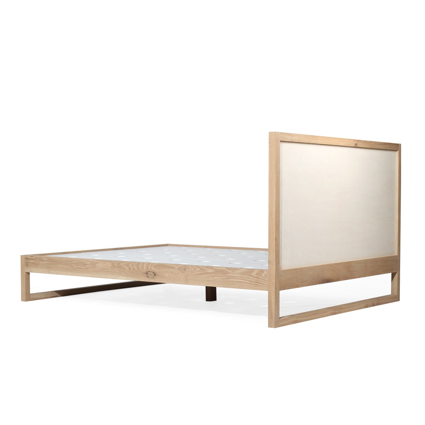 Vaucluse timber bed with natural American Oak finish-back view