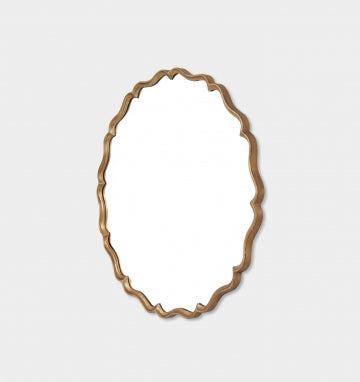 Abella Bronze Mirror – handcrafted wall mirror with sleek metal frame, elegant modern design, and unique artisanal variations for contemporary interiors - side perspective