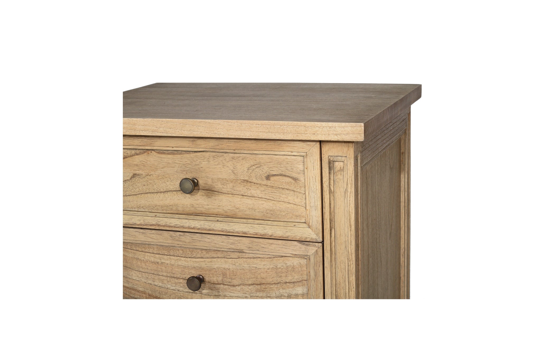 Whitsunday 3 drawer bedside table in weathered oak, Magnolia Lane coastal style bedroom furniture 12