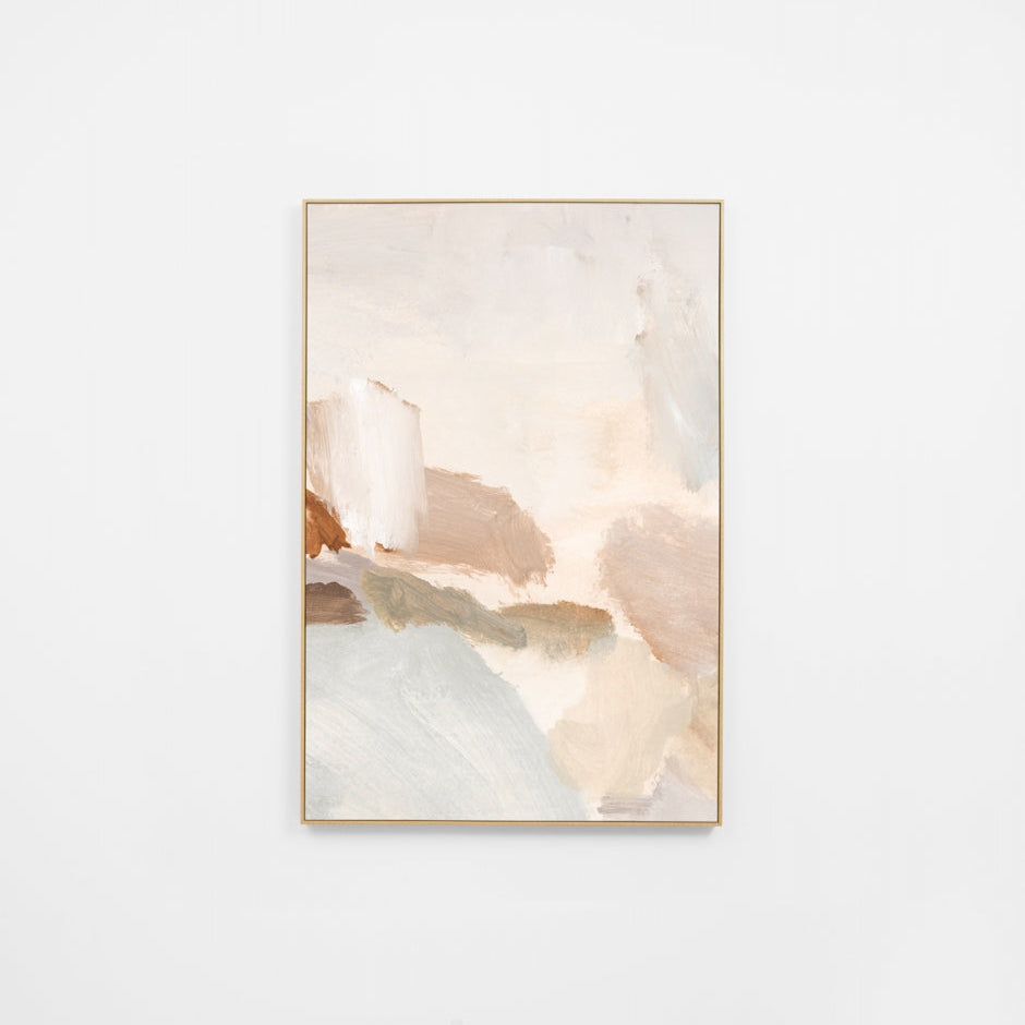 Winona Natural 1 Canvas – modern abstract artwork printed on stretched canvas, available framed or unframed, ready to hang, handcrafted in Melbourne