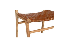 Load image into Gallery viewer, Woven leather dining chair in Tan, Magnolia Lane 7