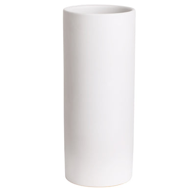 Ceramic Cylinder Vase H30cm | Matte White - Magnolia Lane