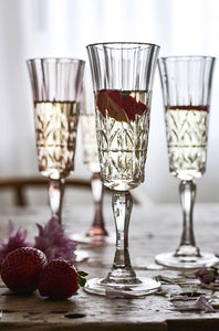 Pavilion Acrylic Champagne Flute S2 | Clear - Indigo Love Collectors - Magnolia Lane