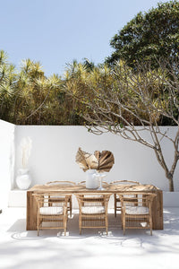 Indoor and outdoor timber dining table, Hamali Block Dining Table by Uniqwa  Collections available through Magnolia Lane 7