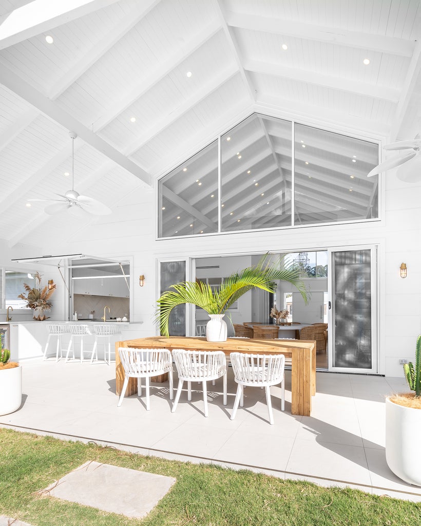 Indoor and outdoor timber dining table, Hamali Block Dining Table by Uniqwa Collections available through Magnolia Lane 3