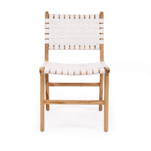 Load image into Gallery viewer, Woven leather dining chair in White, Magnolia Lane 2