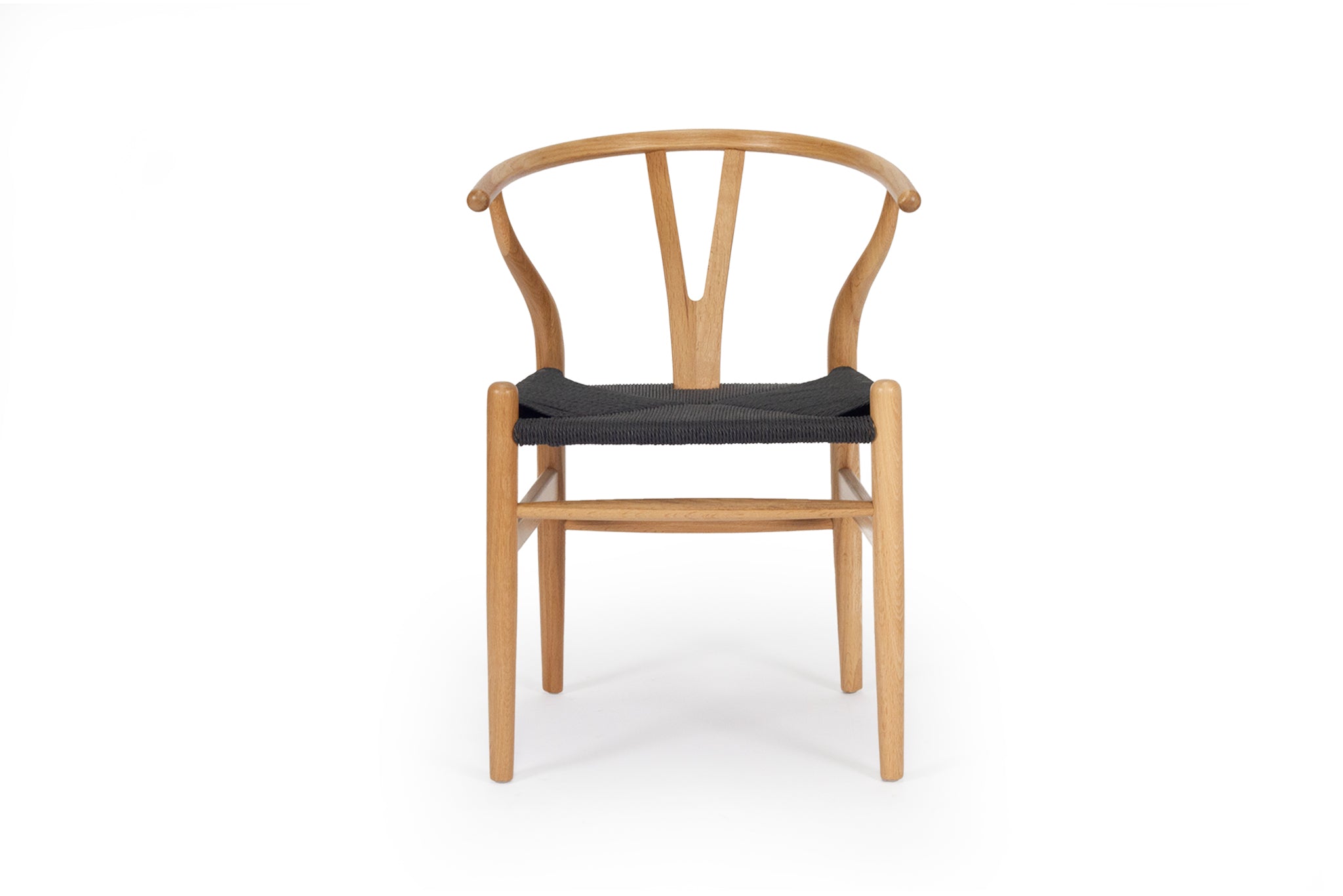 Wishbone Designer Chair | Natural Oak/Black Cord