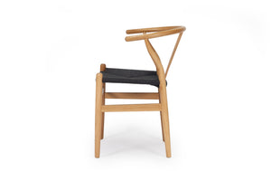 Wishbone Designer Chair | Natural Oak/Black Cord
