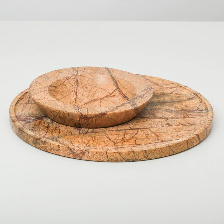 Axis Marble Bowl and Platter, the perfect entertainers companion by Indigo Love Collectors through Magnolia Lane Homewares 3