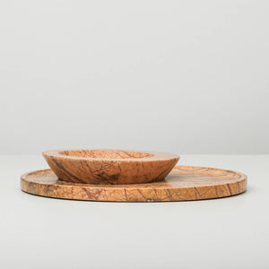 Axis Marble Bowl and Platter, the perfect entertainers companion by Indigo Love Collectors through Magnolia Lane Homewares 1