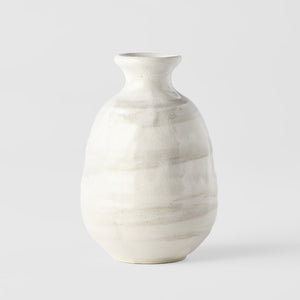 Sake Jug or Bud vase in textured white, Magnolia Lane home decor
