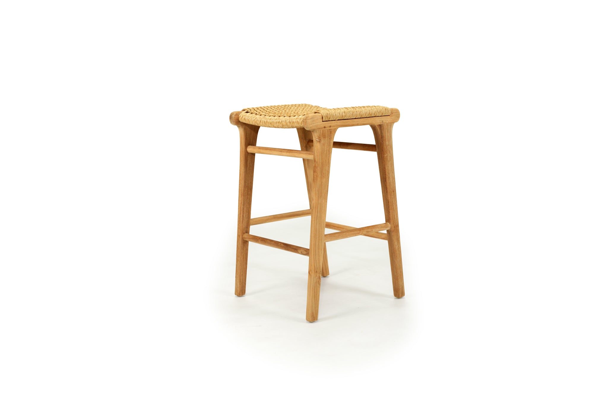 Full outdoor counter synthetic weave counter stool in natural finish | Magnolia Lane outdoor Furniture