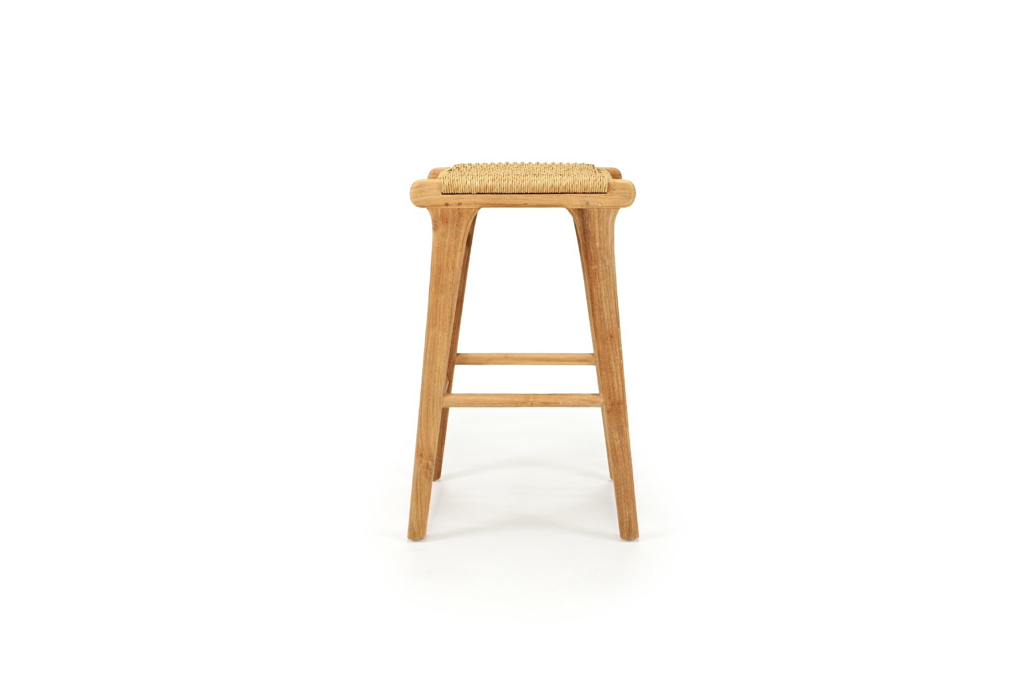 Full outdoor counter synthetic weave counter stool in natural finish | Magnolia Lane outdoor Furniture