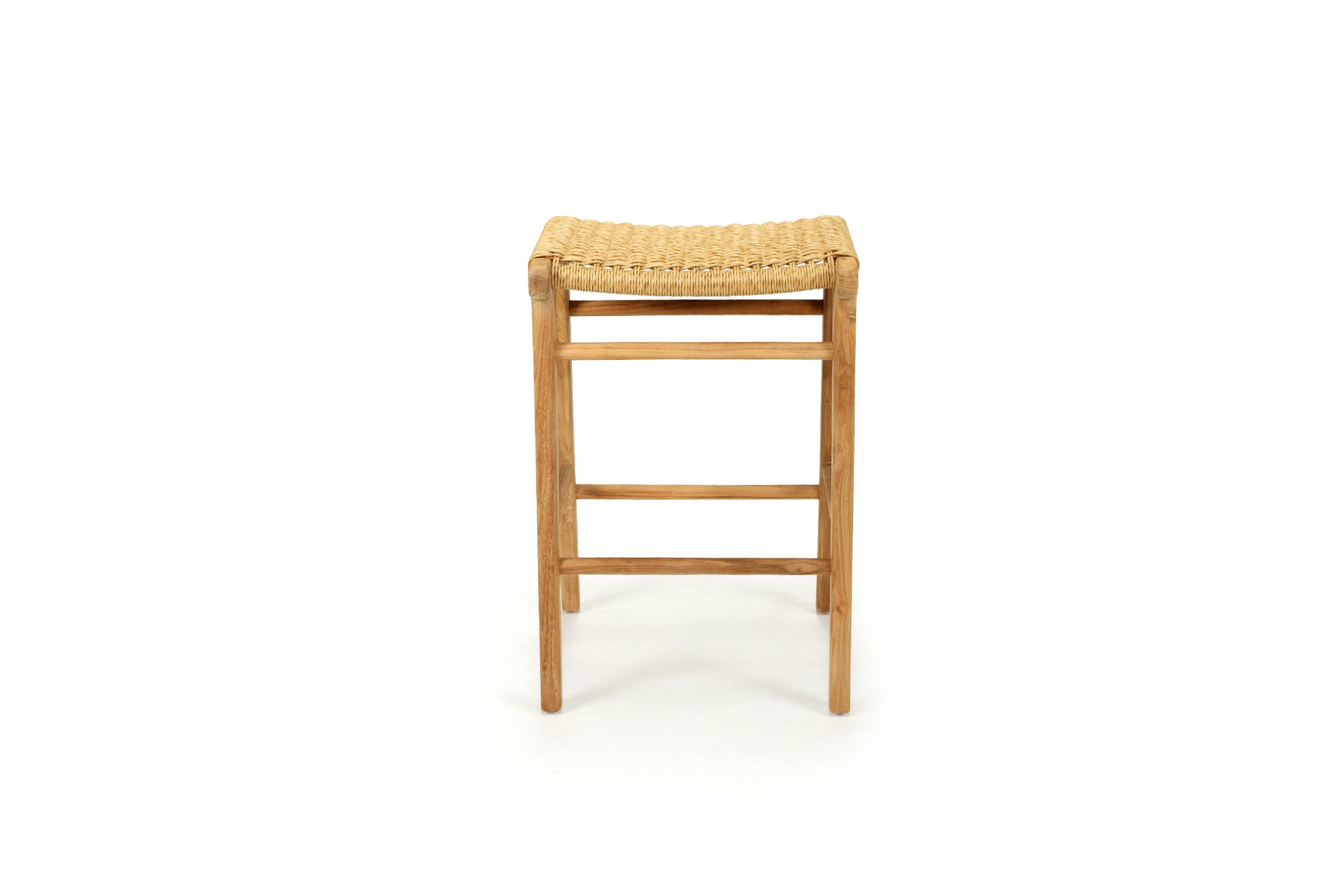 Full outdoor counter synthetic weave counter stool in natural finish | Magnolia Lane outdoor Furniture
