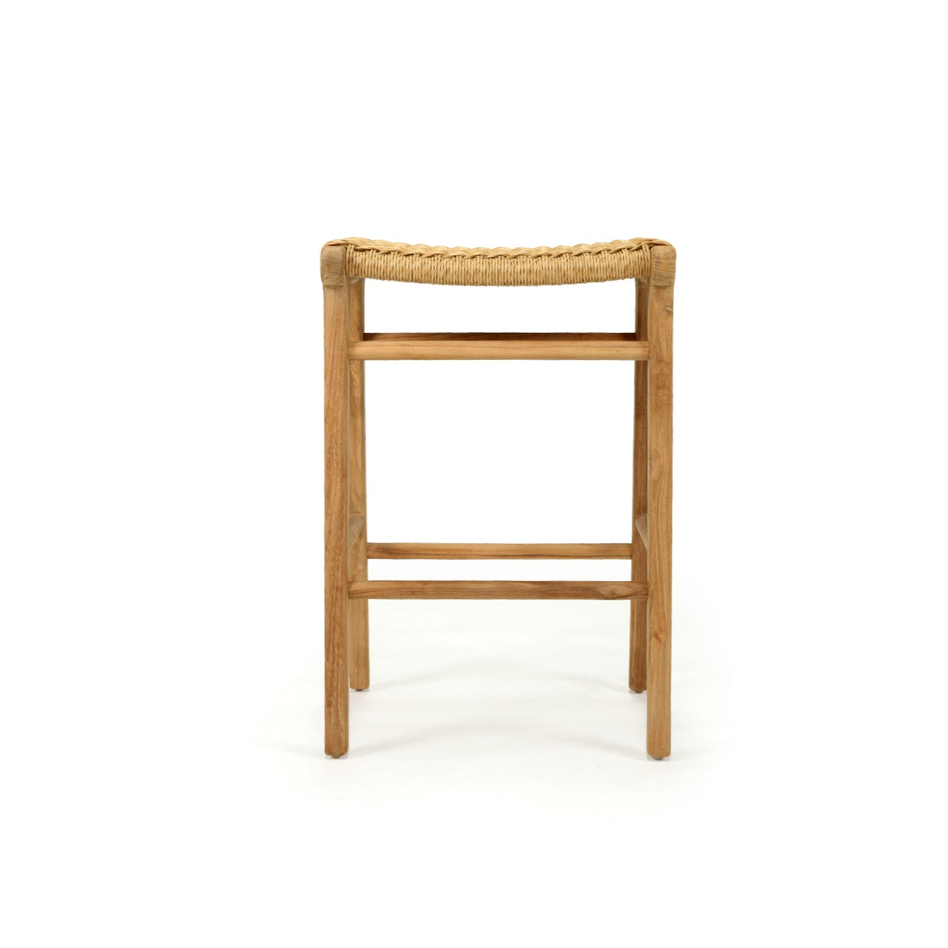 Full outdoor counter synthetic weave counter stool in natural finish | Magnolia Lane outdoor Furniture