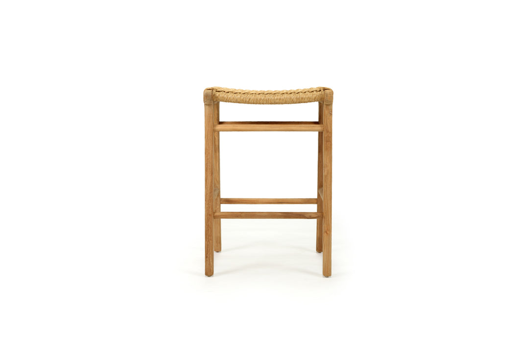 Full outdoor counter synthetic weave counter stool in natural finish | Magnolia Lane outdoor Furniture