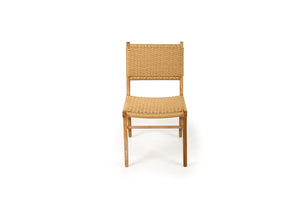 Cable Beach teak and synthetic rattan weave full outdoor dining chair, Magnolia Lane 4