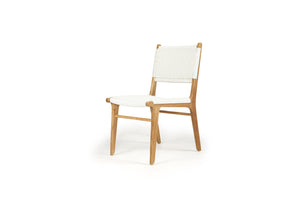 Cable Beach full outdoor teak and woven dining chair, Magnolia Lane Sunshine Coast
