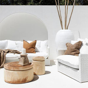 Singita Outdoor Sofa | Three Seater | White Weave - Magnolia Lane