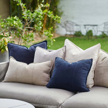 Load image into Gallery viewer, Eadie Lifestyle Luca Linen Outdoor Lumbar Cushion available through Magnolia Lane-1
