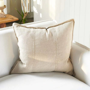 Eadie Lifestyle Luca Linen Outdoor Lumbar Cushion available through Magnolia Lane
