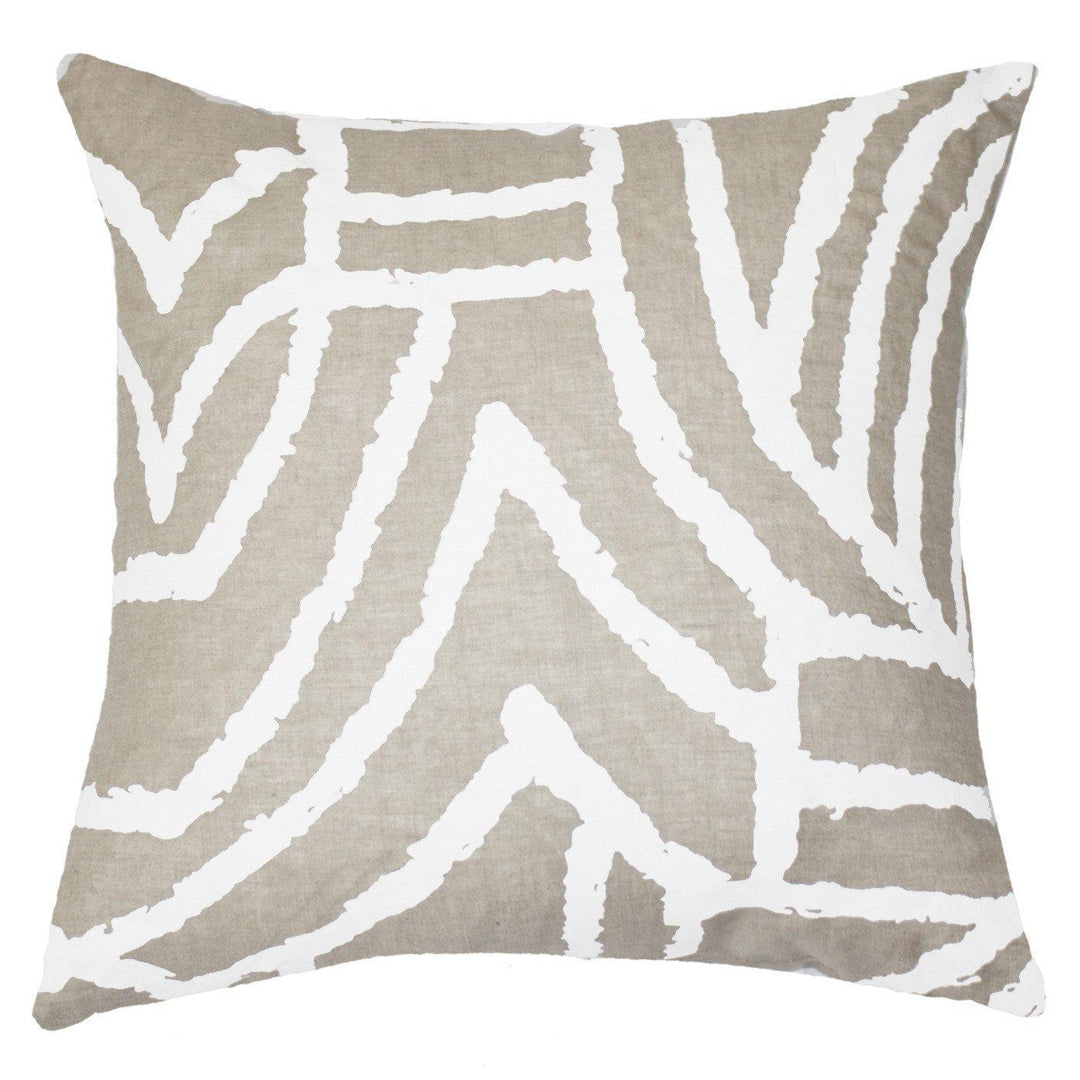 Earth File Print White Lounge Cushion 55x55cm - Magnolia Lane