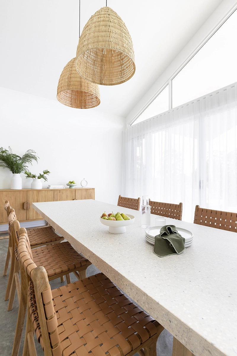 eterrazzo elkstone dining table, Magnolia Lane coastal living