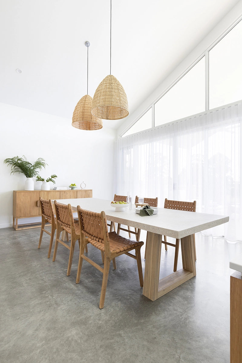 eterrazzo elkstone dining table, Magnolia Lane coastal living