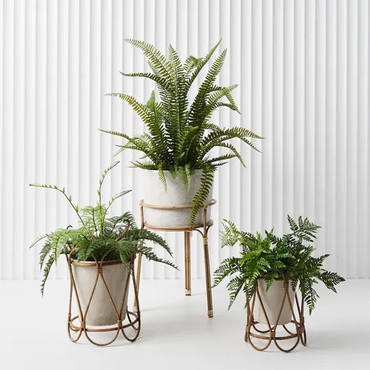 Artificial Leather Fern in green, Magnolia Lane artificial plants, home decor