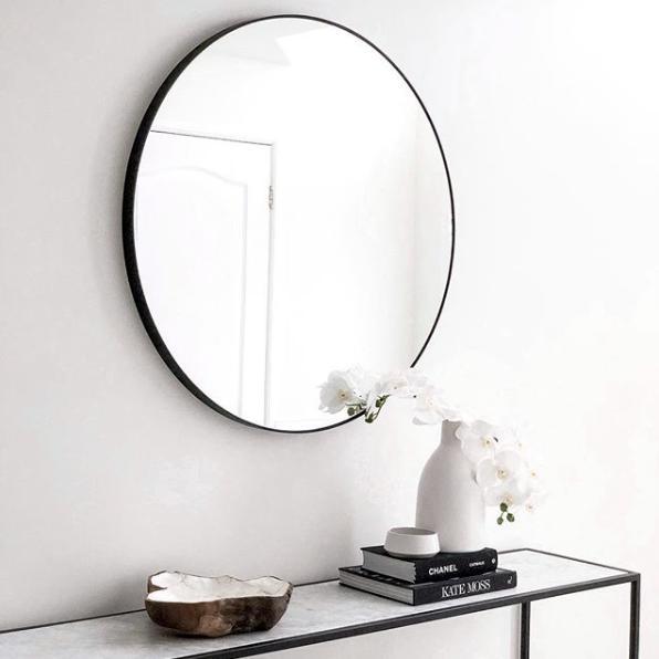 Flynn Round Mirror Black - Magnolia Lane
